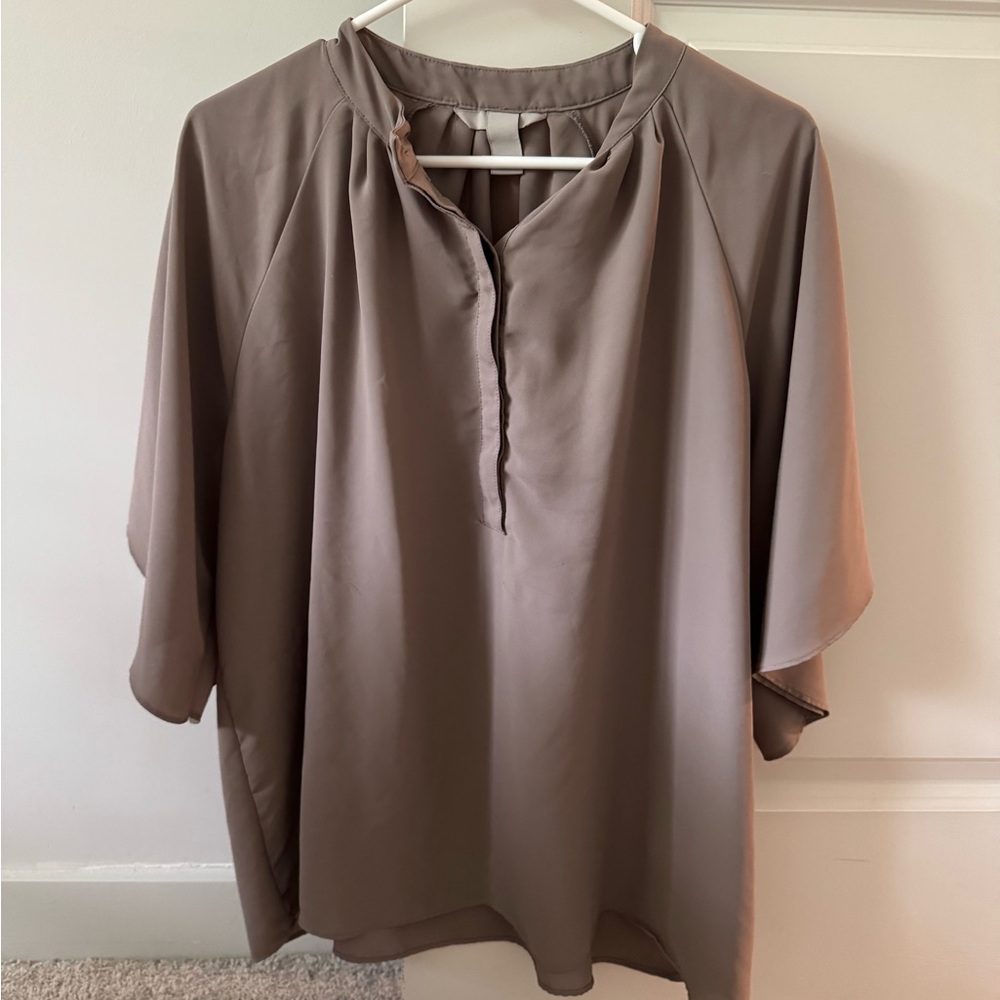 H&M Taupe Blouse